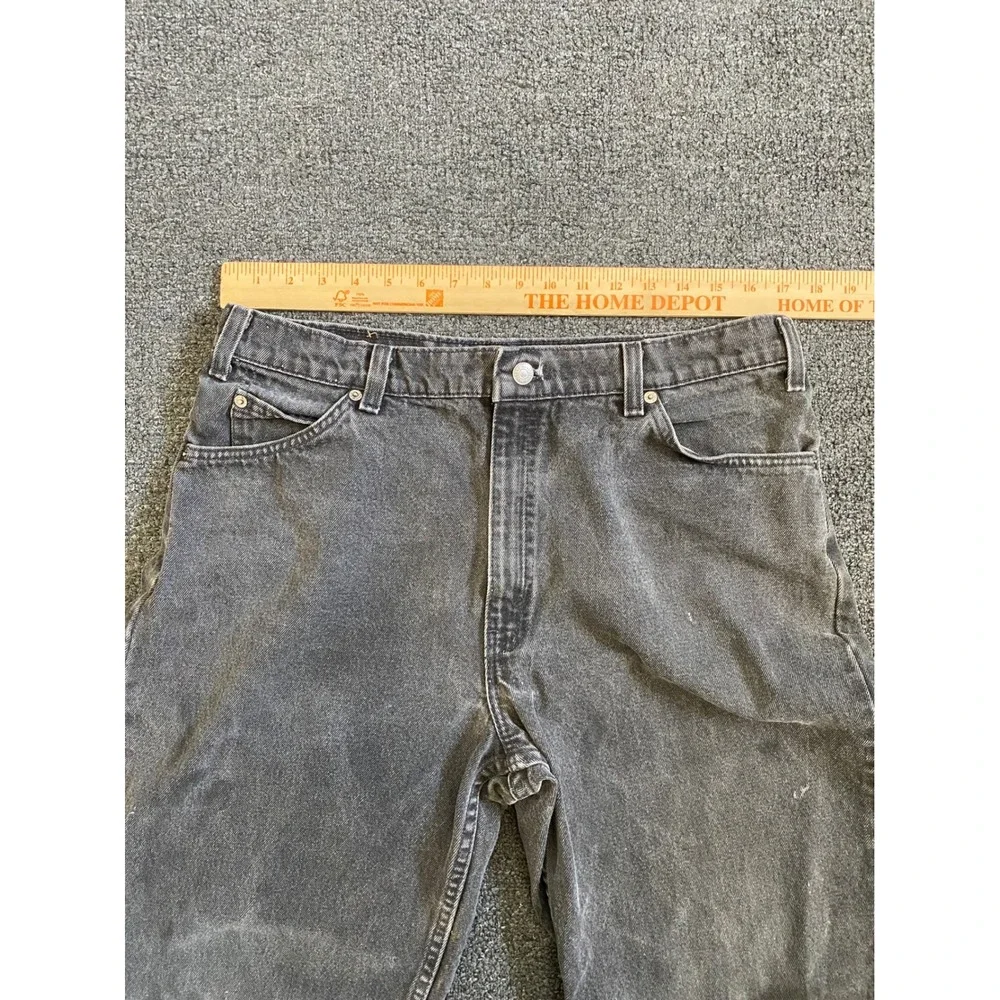 Vintage Levi's 560 Orange Tab Jeans Gray Mens 36x30 Loose Fit Tapered Leg USA